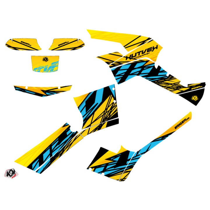 Kit Déco Quad Eraser Can Am Outlander 500-650-800 XTP Jaune Bleu (200