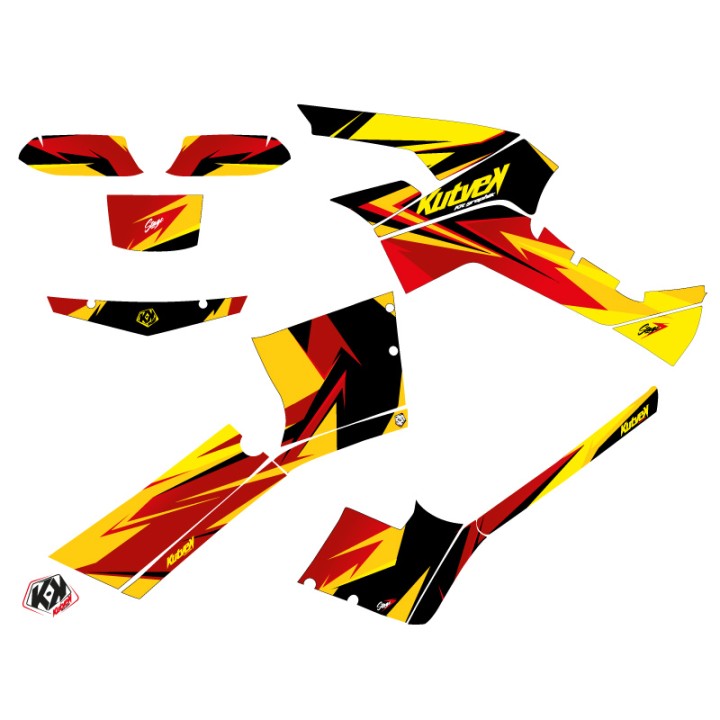 Kit Déco Quad Stage Can Am Outlander 500-650-800 XTP Jaune Rouge (200