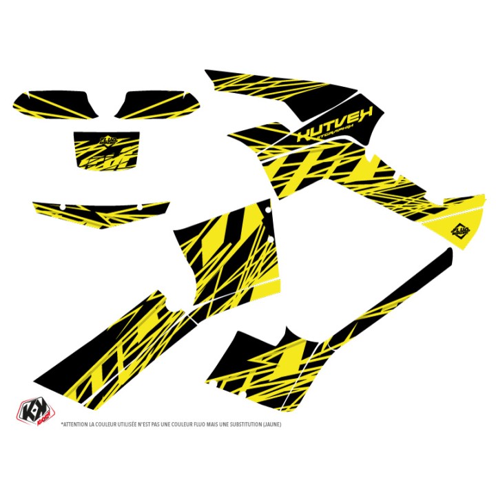 Kit Déco Quad Eraser Fluo Can Am Outlander 500-650-800 XTP Jaune (201