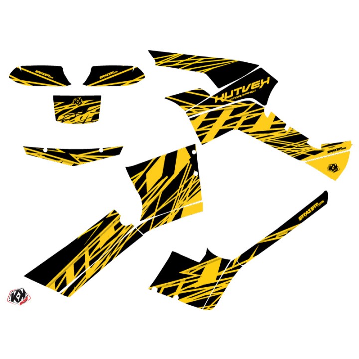 Kit Déco Quad Eraser Can Am Outlander 500-650-800 XTP Jaune Noir (201