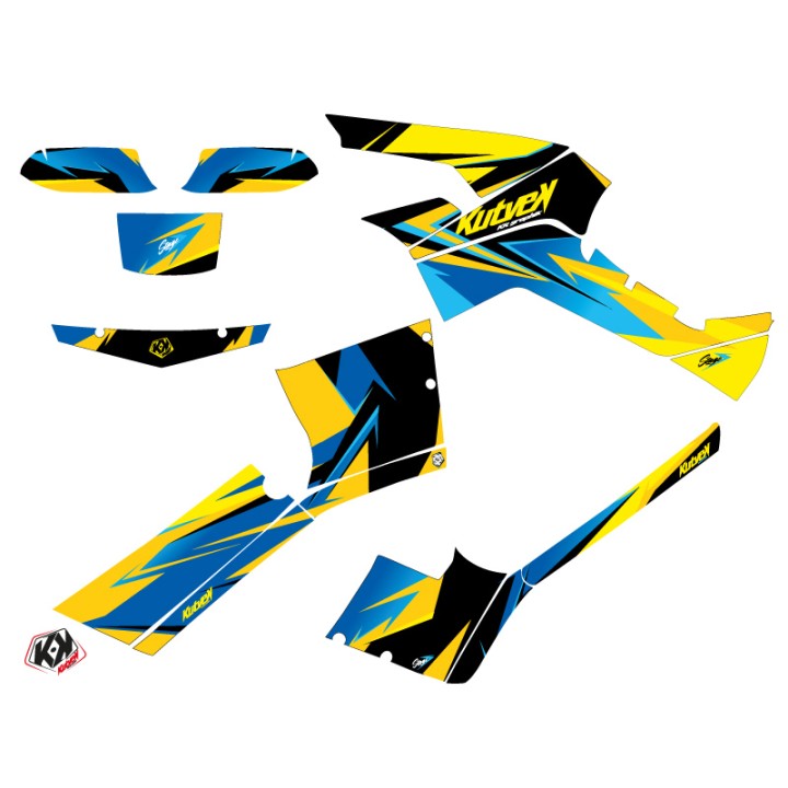 Kit Déco Quad Stage Can Am Outlander 500-650-800 XTP Jaune Bleu (2010