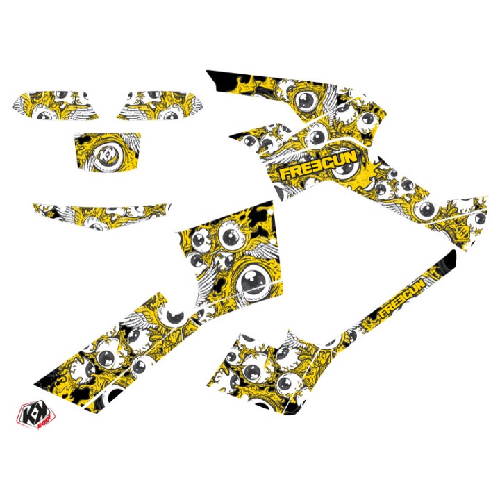 Kit Déco Quad Freegun Eyed Can Am Outlander 500-650-800 XTP Jaune (20