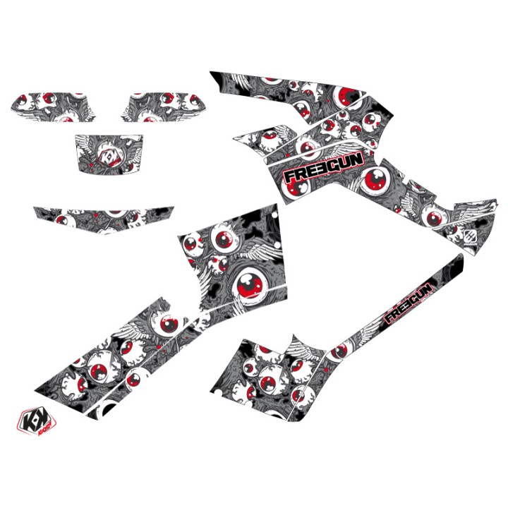 Kit Déco Quad Freegun Eyed Can Am Outlander 500-650-800 XTP Gris Roug