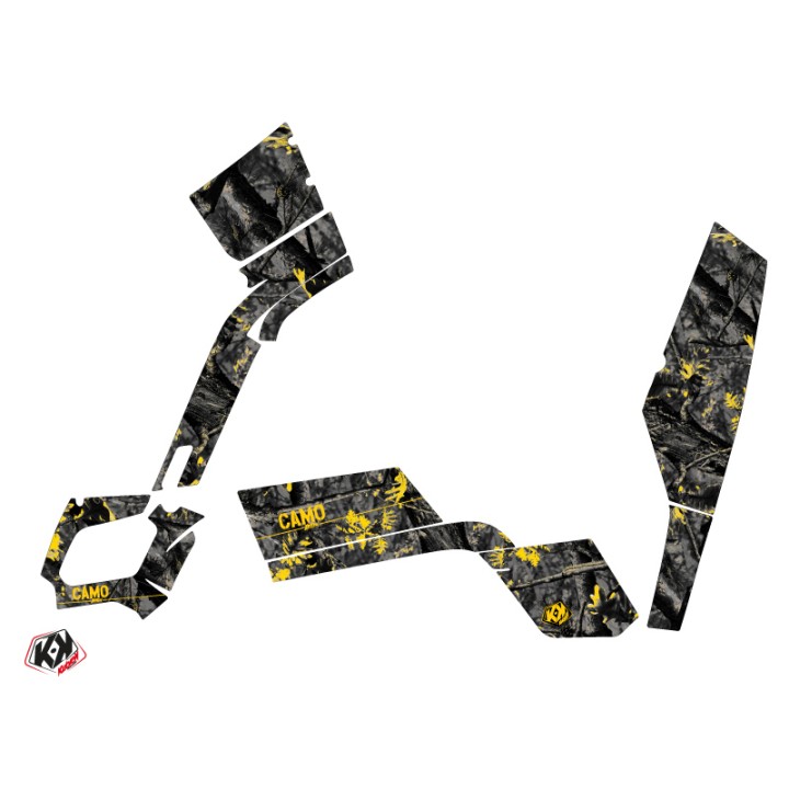 Kit Déco Quad Camo Can Am Outlander 400 MAX Noir Jaune (2004-2009)