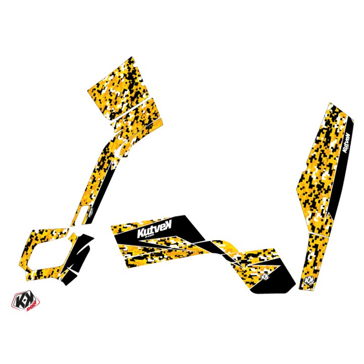 Kit Déco Quad Predator Can Am Outlander 400 MAX Noir Jaune (2004-2009
