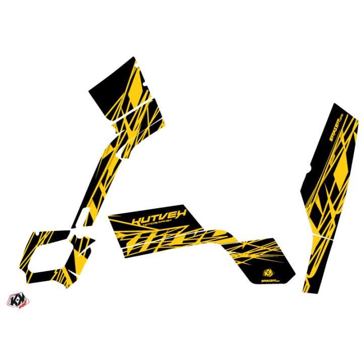Kit Déco Quad Eraser Can Am Outlander 400 MAX Jaune Noir (2004-2009)