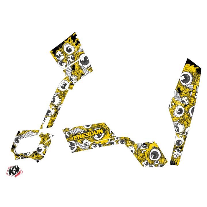 Kit Déco Quad Freegun Eyed Can Am Outlander 400 MAX Jaune (2004-2009)