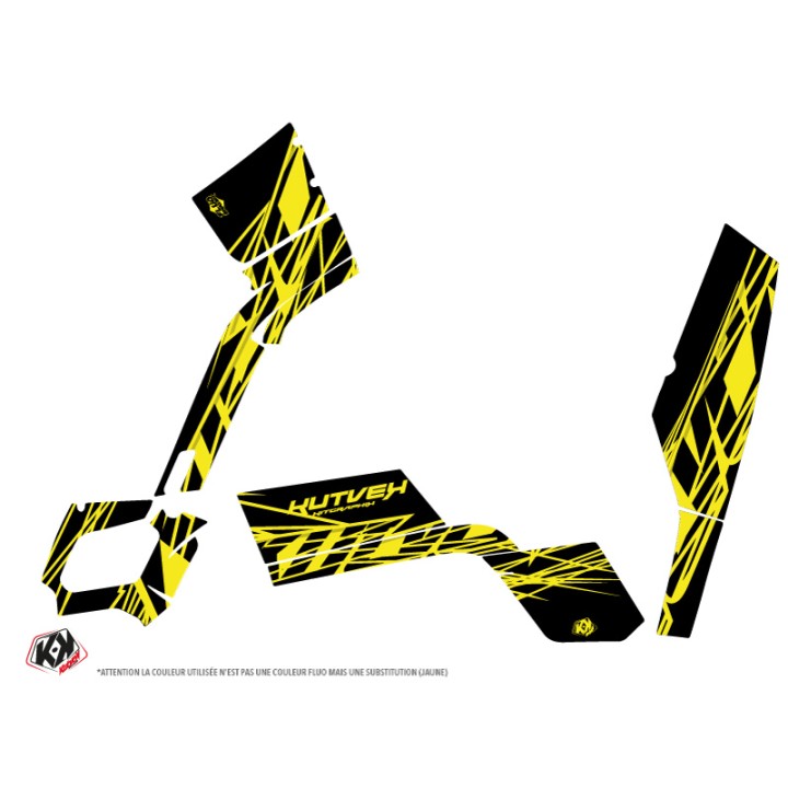 Kit Déco Quad Eraser Fluo Can Am Outlander 400 MAX Jaune (2010-2014)