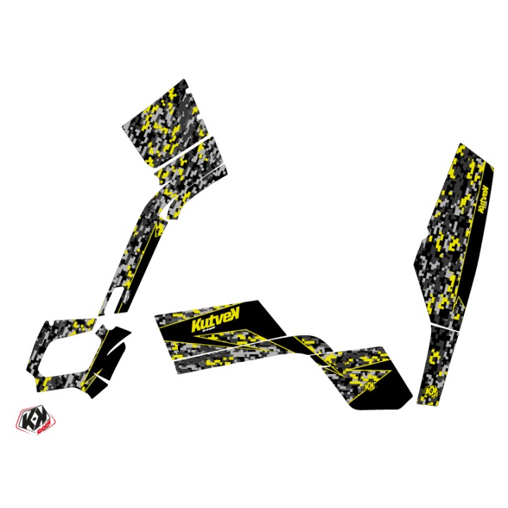 Kit Déco Quad Predator Can Am Outlander 400 MAX Noir Gris Jaune (2010
