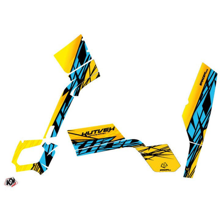 Kit Déco Quad Eraser Can Am Outlander 400 MAX Jaune Bleu (2010-2014)