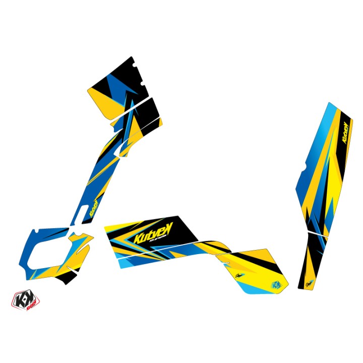 Kit Déco Quad Stage Can Am Outlander 400 MAX Jaune Bleu (2010-2014)