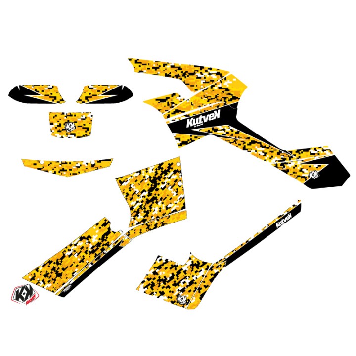 Kit Déco Quad Predator Can Am Outlander 500-650-800 MAX Noir Jaune (2