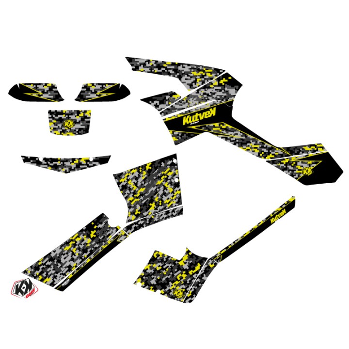 Kit Déco Quad Predator Can Am Outlander 500-650-800 MAX Noir Gris Jau