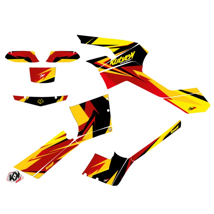 Kit Déco Quad Stage Can Am Outlander 500-650-800 MAX Jaune Rouge (200