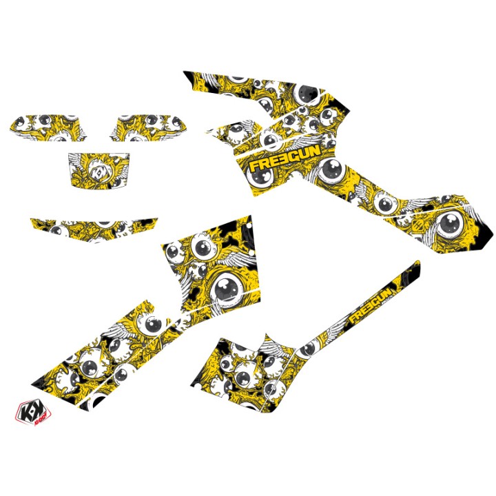 Kit Déco Quad Freegun Eyed Can Am Outlander 500-650-800 MAX Jaune (20