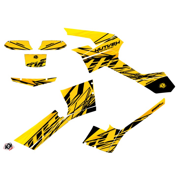 Kit Déco Quad Eraser Can Am Outlander 500-650-800 MAX Jaune (2010-201
