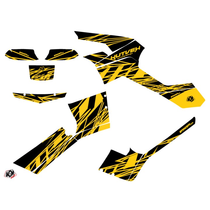 Kit Déco Quad Eraser Can Am Outlander 500-650-800 MAX Jaune Noir (201
