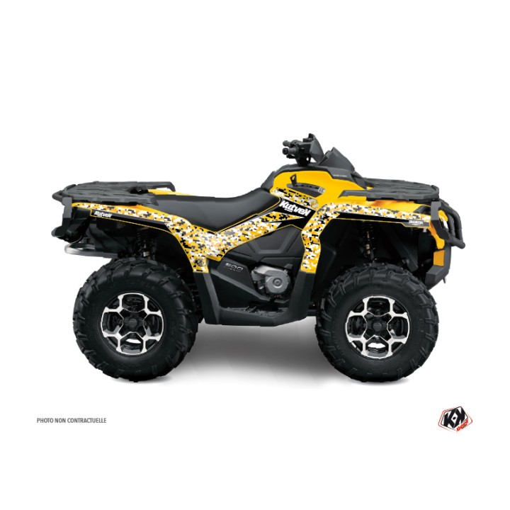 Kit Déco Quad Predator Can Am Outlander 500-650-800 XTP Noir Jaune (2