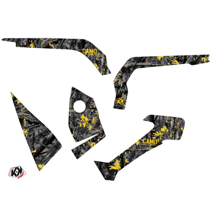 Kit Déco Quad Camo Can Am Outlander 1000 Noir Jaune (2012-2015)