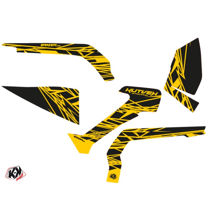 Kit Déco Quad Eraser Can Am Outlander 1000 Jaune Noir (2012-2015)