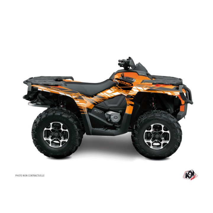 Kit Déco Quad Eraser Can Am Outlander 1000 Orange Noir (2012-2015)