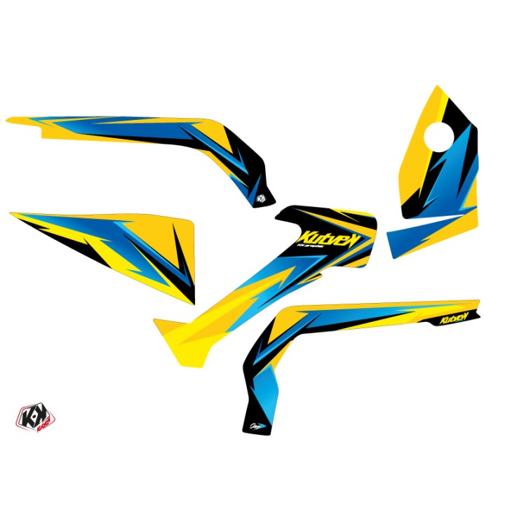 Kit Déco Quad Stage Can Am Outlander 1000 Jaune Bleu (2012-2015)