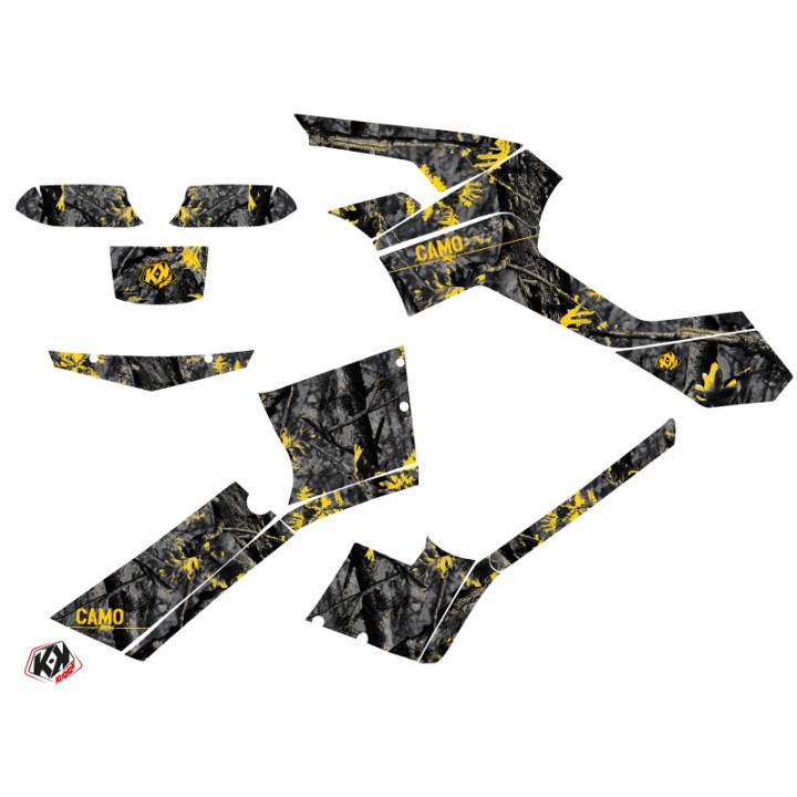 Kit Déco Quad Camo Can Am Outlander 500-650-800 MAX Noir Jaune (2013-