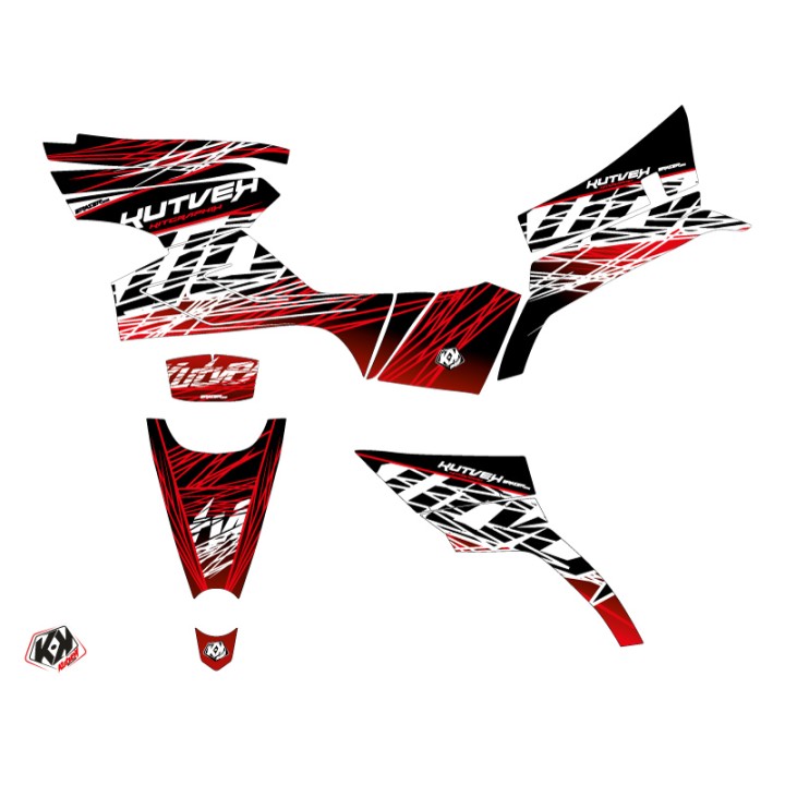 Kit Déco Quad Eraser CF MOTO CFORCE 450 S Rouge Blanc (2015-2023)