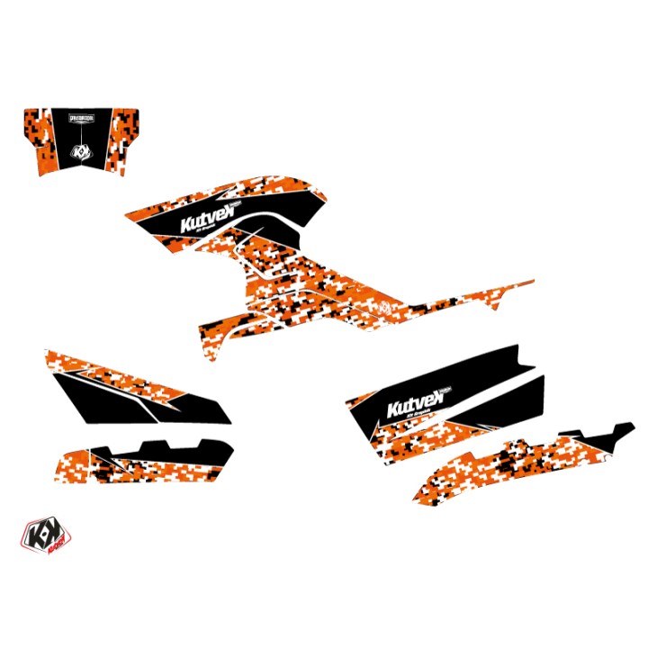 Kit Déco Quad Predator CF MOTO CFORCE 800 S Noir Orange (2014-2017)