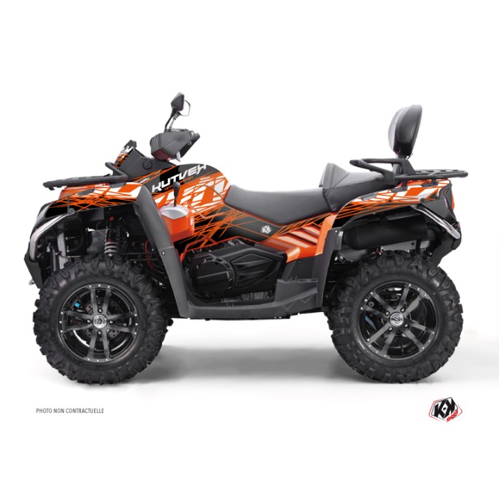 Kit Déco Quad Eraser CF MOTO CFORCE 800 S Orange Noir (2014-2017)