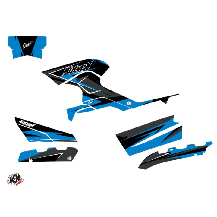 Kit Déco Quad Stage CF MOTO CFORCE 800 S Bleu Noir (2014-2017)