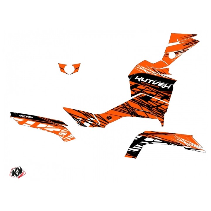 Kit Déco Quad Eraser CF MOTO CFORCE 800 XC Orange Noir (2019-2023)