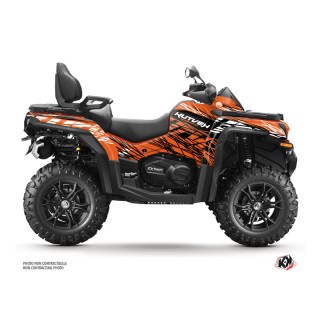Kit Déco Quad Eraser CF MOTO CFORCE 1000 Orange Noir (2017-2023)