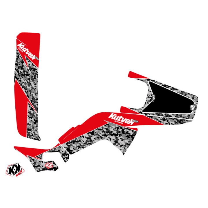 Kit Déco Quad Predator Honda 250 TRX R Noir Rouge (2007-2012)