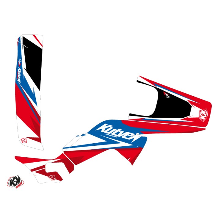 Kit Déco Quad Stage Honda 250 TRX R Bleu Rouge (2007-2012)