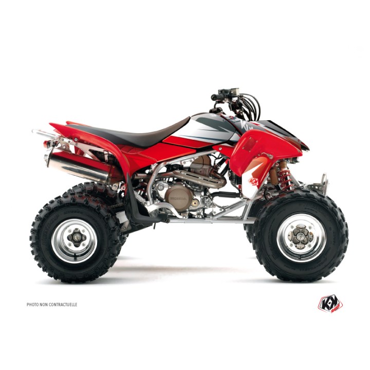 Kit Déco Quad Stage Honda 250 TRX R Noir Rouge (2007-2012)