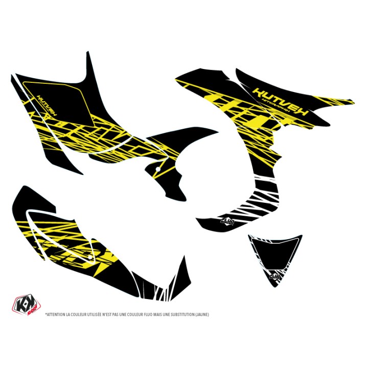 Kit Déco Quad Eraser Fluo Honda 700 TRX Jaune (2007-2017)