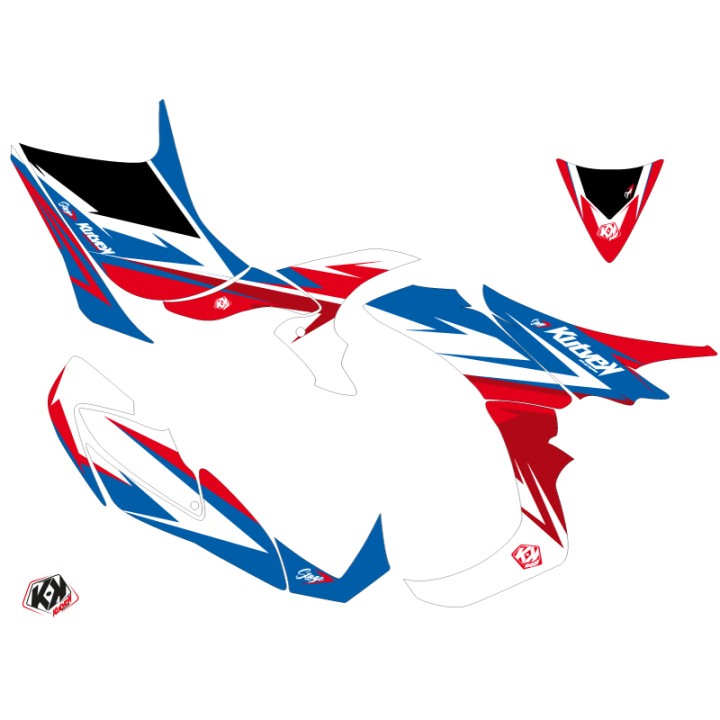 Kit Déco Quad Stage Honda 700 TRX Bleu Rouge (2007-2017)