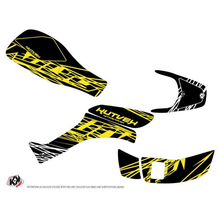 Kit Déco Quad Eraser Fluo Honda EX 400 Jaune (1995-2004)