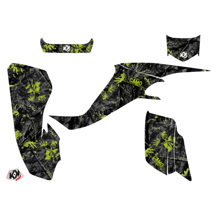 Kit Déco Quad Camo Kawasaki 400 KFX Noir Vert (2004-2006)