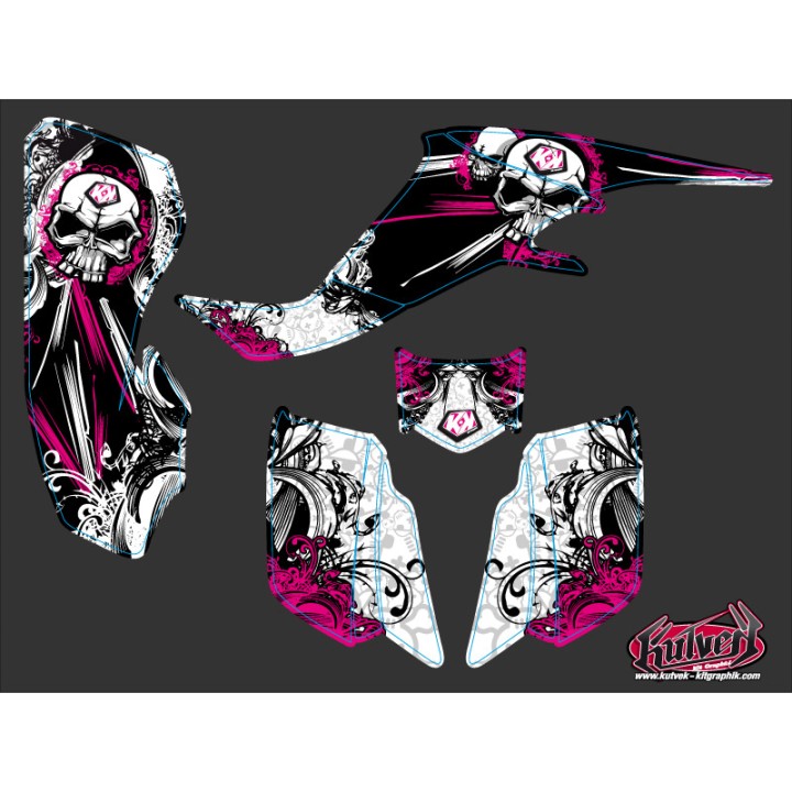 Kit Déco Quad Trash Kawasaki 400 KFX Noir Rose (2004-2006)