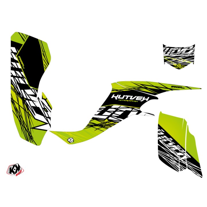 Kit Déco Quad Eraser Kawasaki 400 KFX Vert Noir (2004-2006)