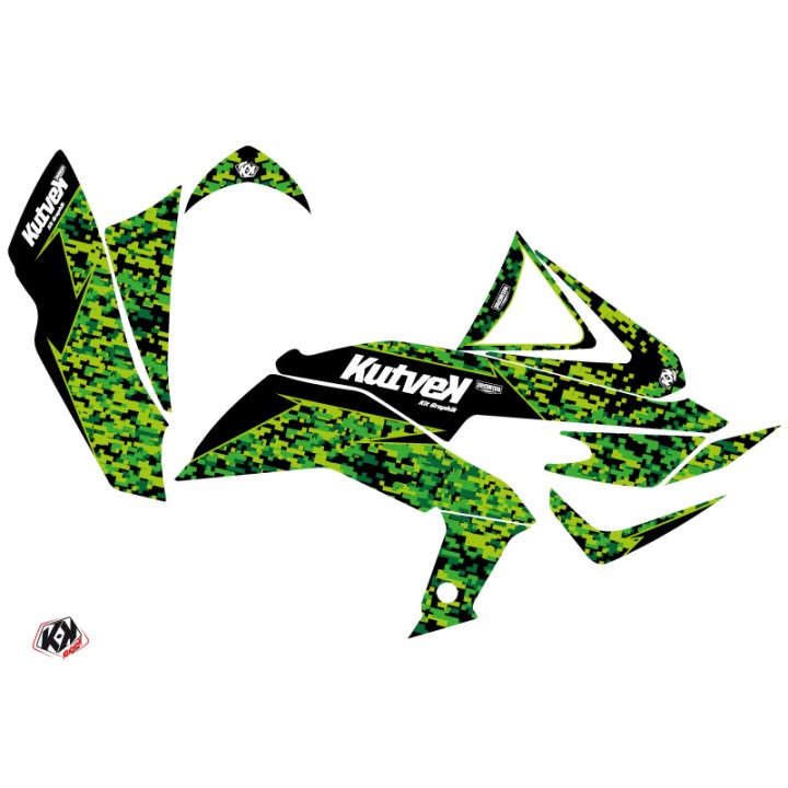 Kit Déco Quad Predator Kawasaki 450 KFX Noir Vert (2007-2017)