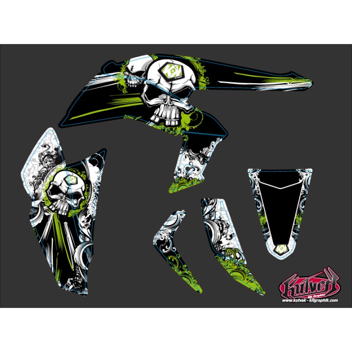 Kit Déco Quad Trash Kawasaki 450 KFX Noir Vert (2007-2017)