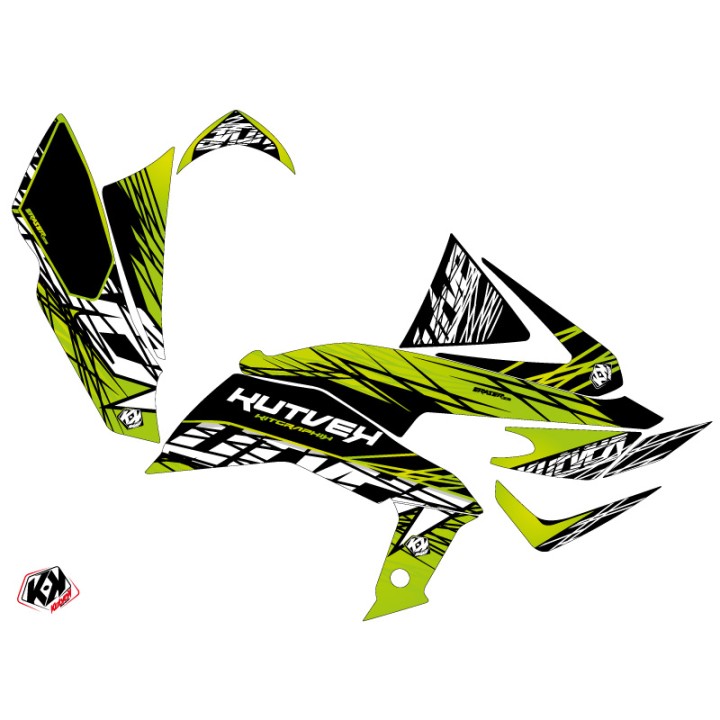 Kit Déco Quad Eraser Kawasaki 450 KFX Vert Noir (2007-2017)
