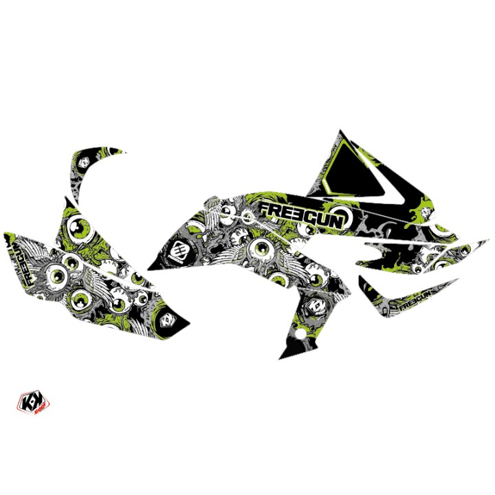 Kit Déco Quad Freegun Eyed Kawasaki 450 KFX Vert (2007-2017)