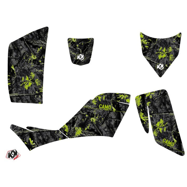 Kit Déco Quad Camo Kawasaki 700 KFX Noir Vert (2007-2014)