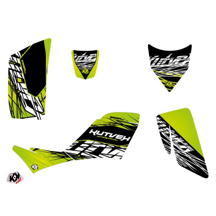 Kit Déco Quad Eraser Kawasaki 700 KFX Vert Noir (2007-2014)
