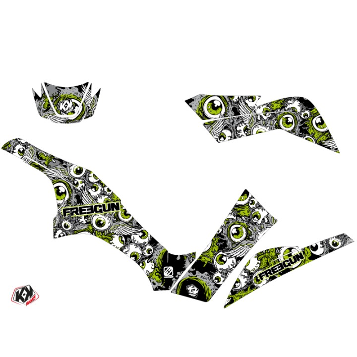 Kit Déco Quad Freegun Eyed Kawasaki 650 KVF Vert (2007-2011)