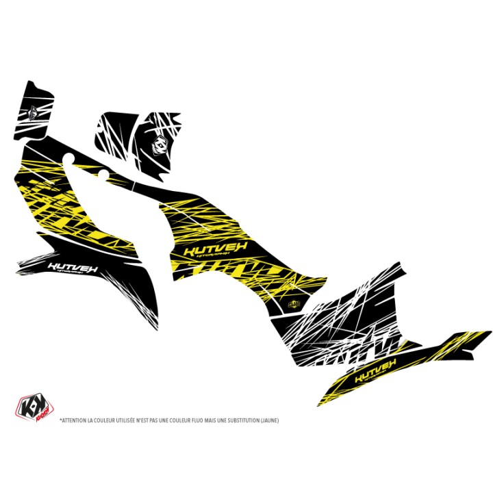 Kit Déco Quad Eraser Fluo Kawasaki 750 KVF Jaune (2012-2023)